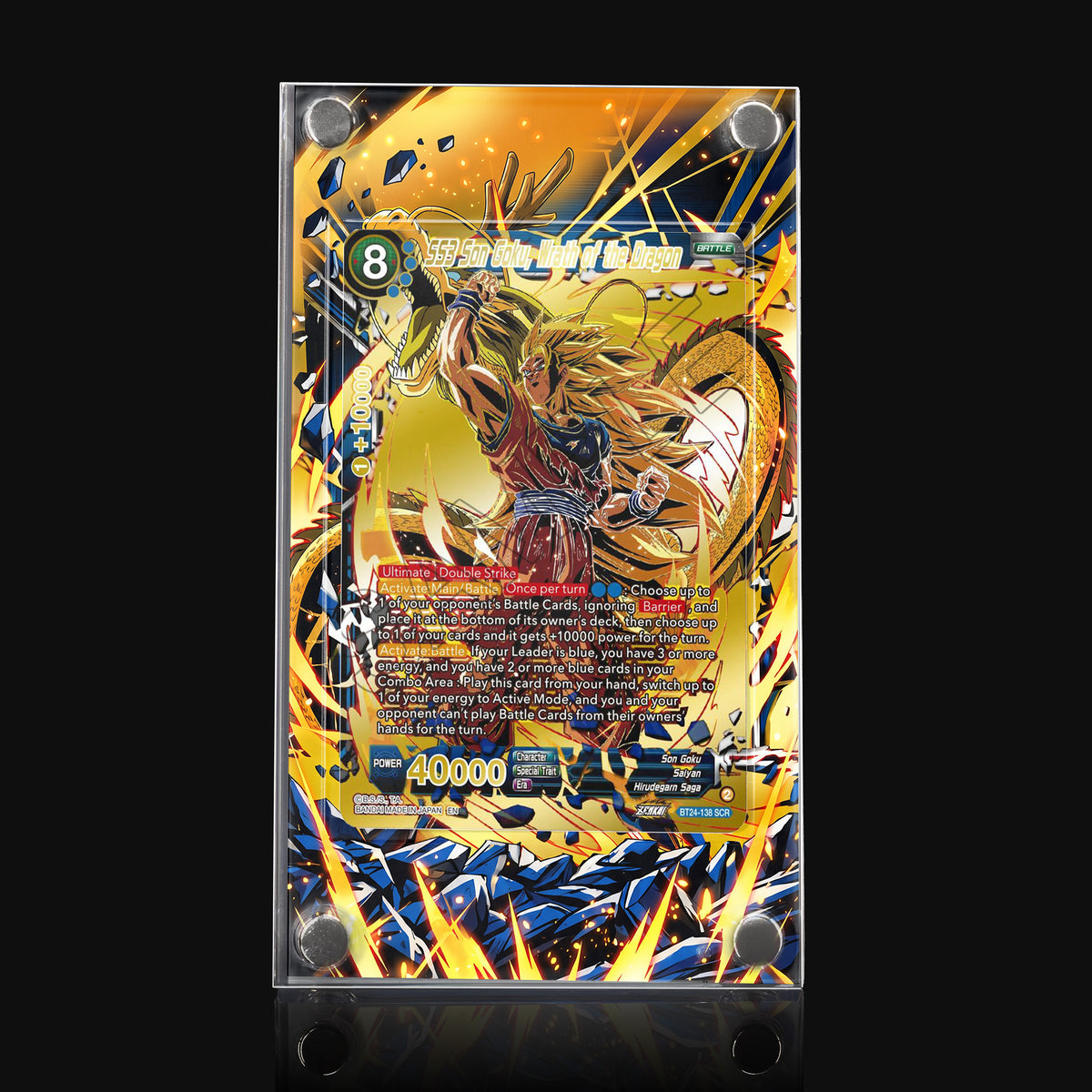 SS3 Son Goku Wrath of the Dragon BT24-138 SCR Extended Art Display